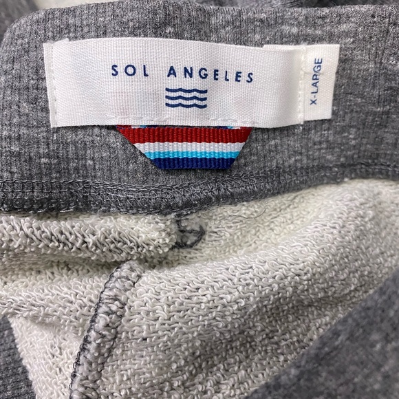 SOL ANGELES Pants Mens XL Extra Large Heather Gray Essential Joggers Striped - Picture 7 of 16